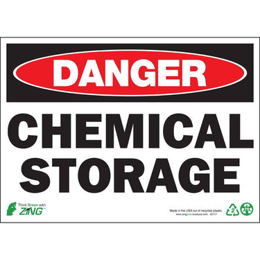 ZING Eco Safety Sign, Danger, 10X14- Model 2117A